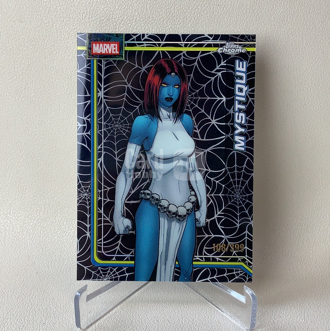 2026 Topps Marvel (MCU) Comics Chrome 漫威TC Mystique 魔形女 108/399编 蜘蛛网折 折射 品相如图 凑套必备 佑哥