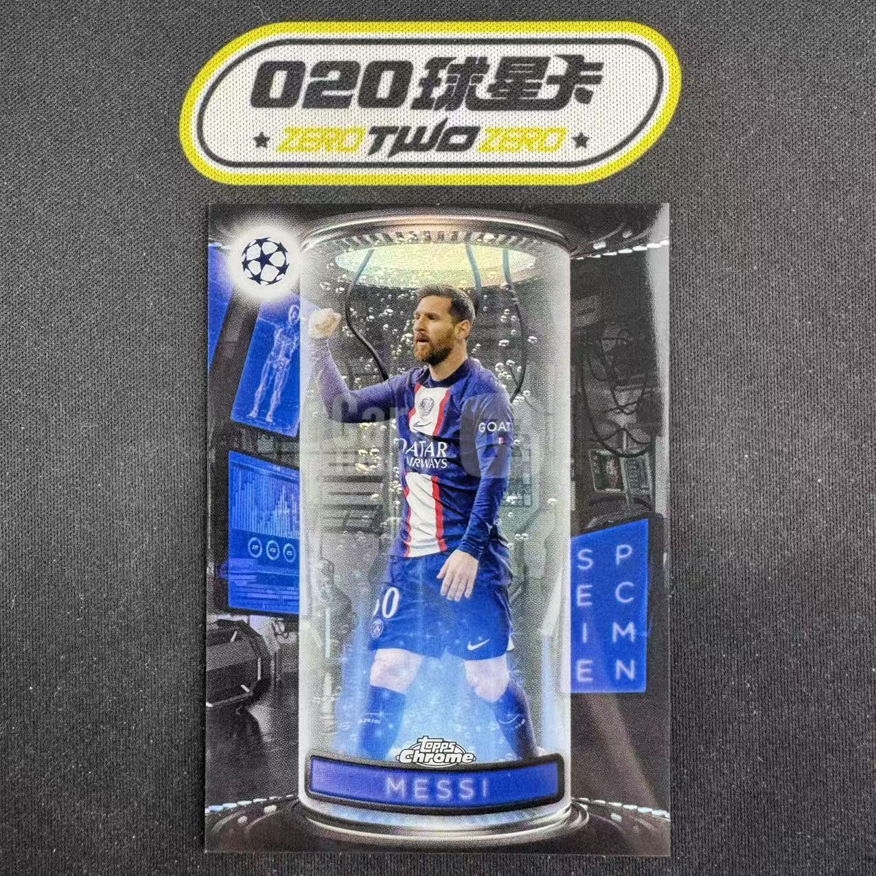 2022-23 Topps Chrome Lionel Messi 欧冠TC 梅西 梅球王 标本特卡 银折 巴黎 微瑕如图(OSORA)