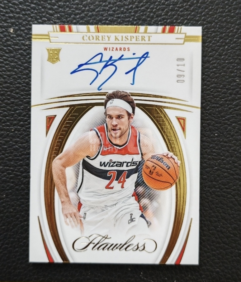 2021-22 Panini Flawless Corey Kispert RC 手提 高端系列 华盛顿奇才 新秀 基斯珀特 签字 卡签 9/10编 金平行 卡品如图 收藏必备