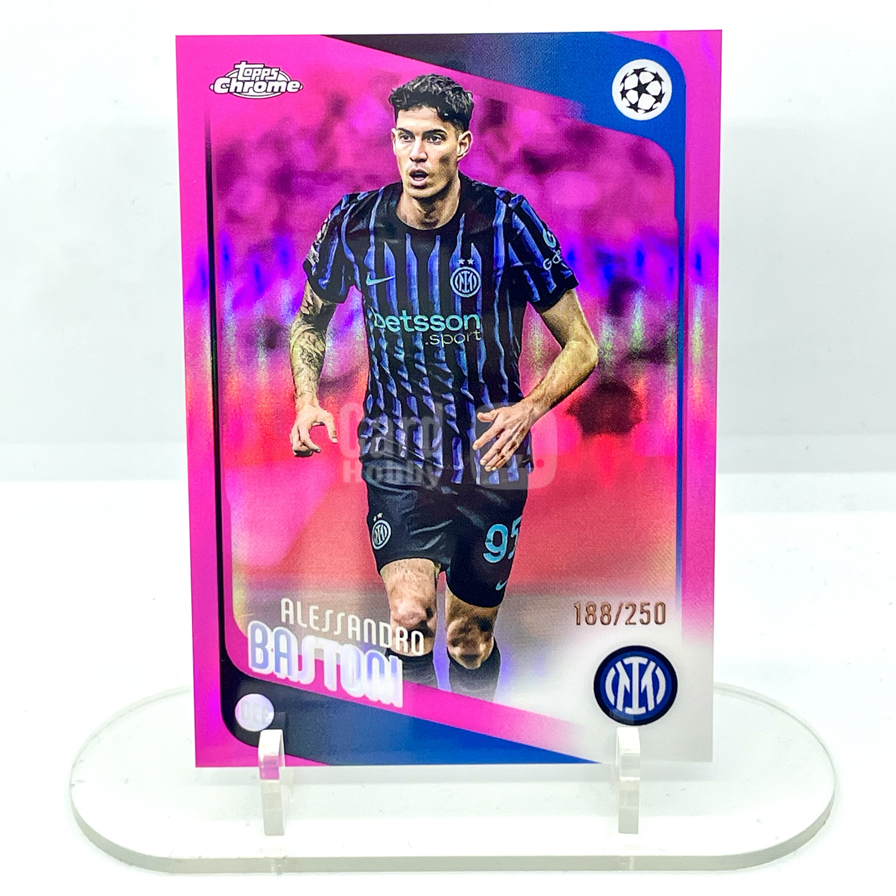2526 Topps Chrome Inter Milan Bastoni Pink 188/250编 粉折 巴斯托尼 国际米兰 国米 欧冠【芥末-阿玮】