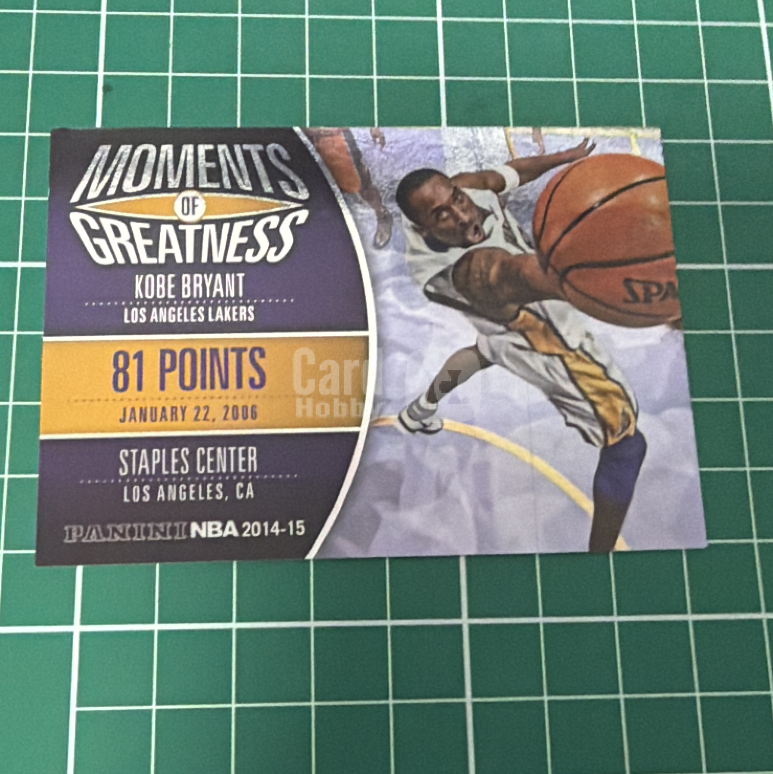 2014-15 Panini Americana Kobe Bryant S.p.a. 科比布莱恩特 KB 小飞侠 黑曼巴 职业生涯最高81分特卡 数据特卡 横版特卡 闪卡 hit 十年老卡 居中一般