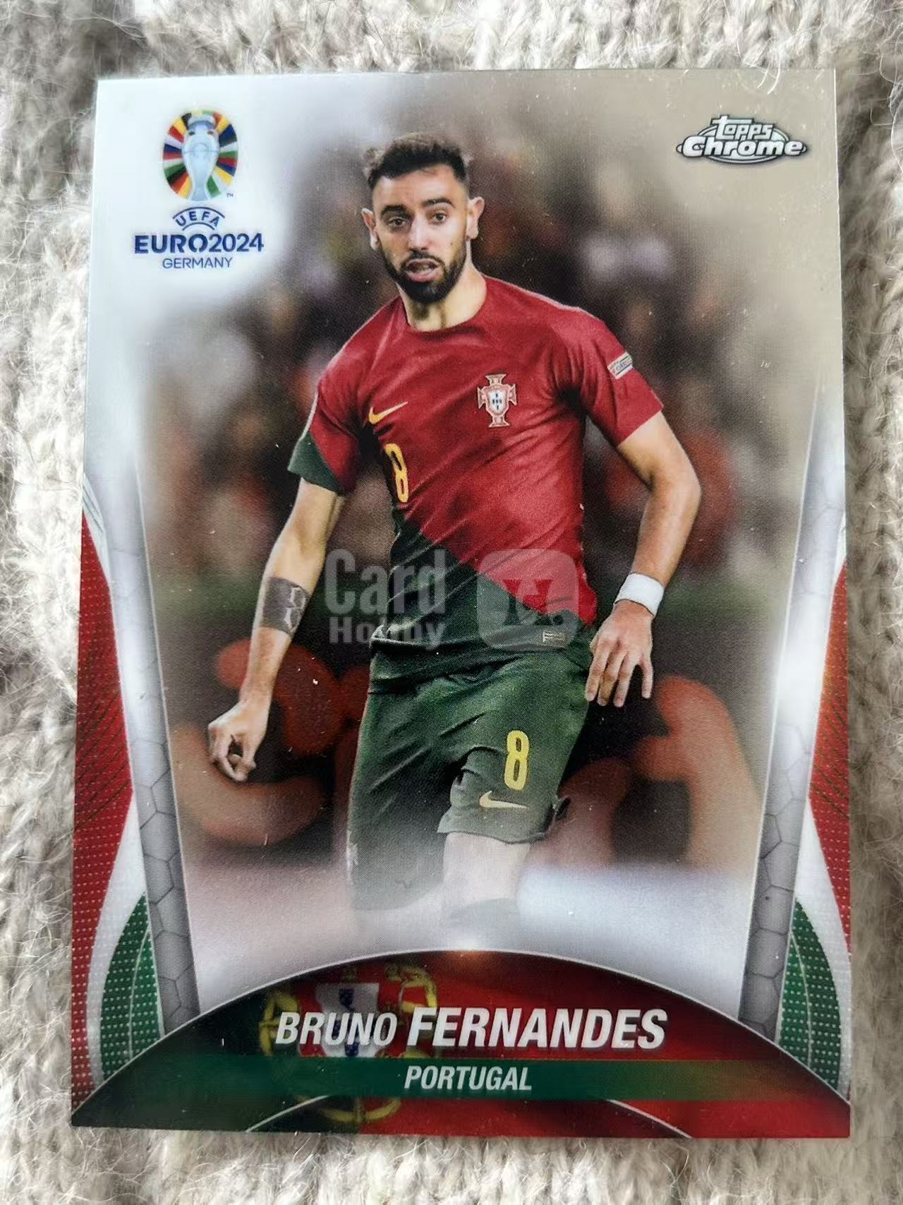 2024 Topps Chrome Euro2024 Bruno Fernandes 布鲁诺・费尔南德斯 - 葡萄牙中场核心,曼联队长,传球精湛远射强劲,大赛关键先生,凑套必备