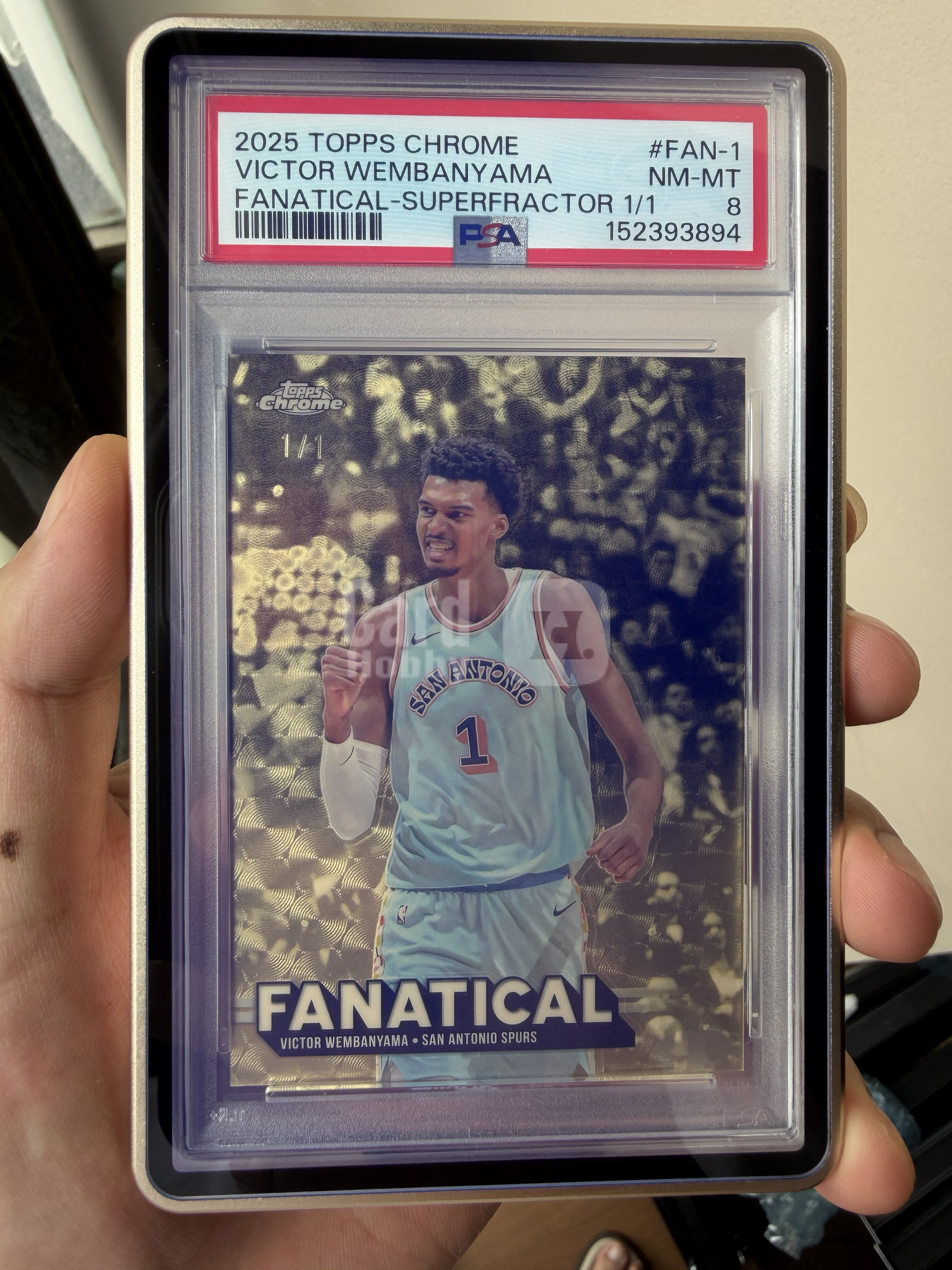 2025 Topps Chrome Victor Wembanyama FANATICAL SUPERFRACTOR 1/1 文班亚马 马刺 大比例 ssp hit 爆金 狂热 psa 特卡 折射