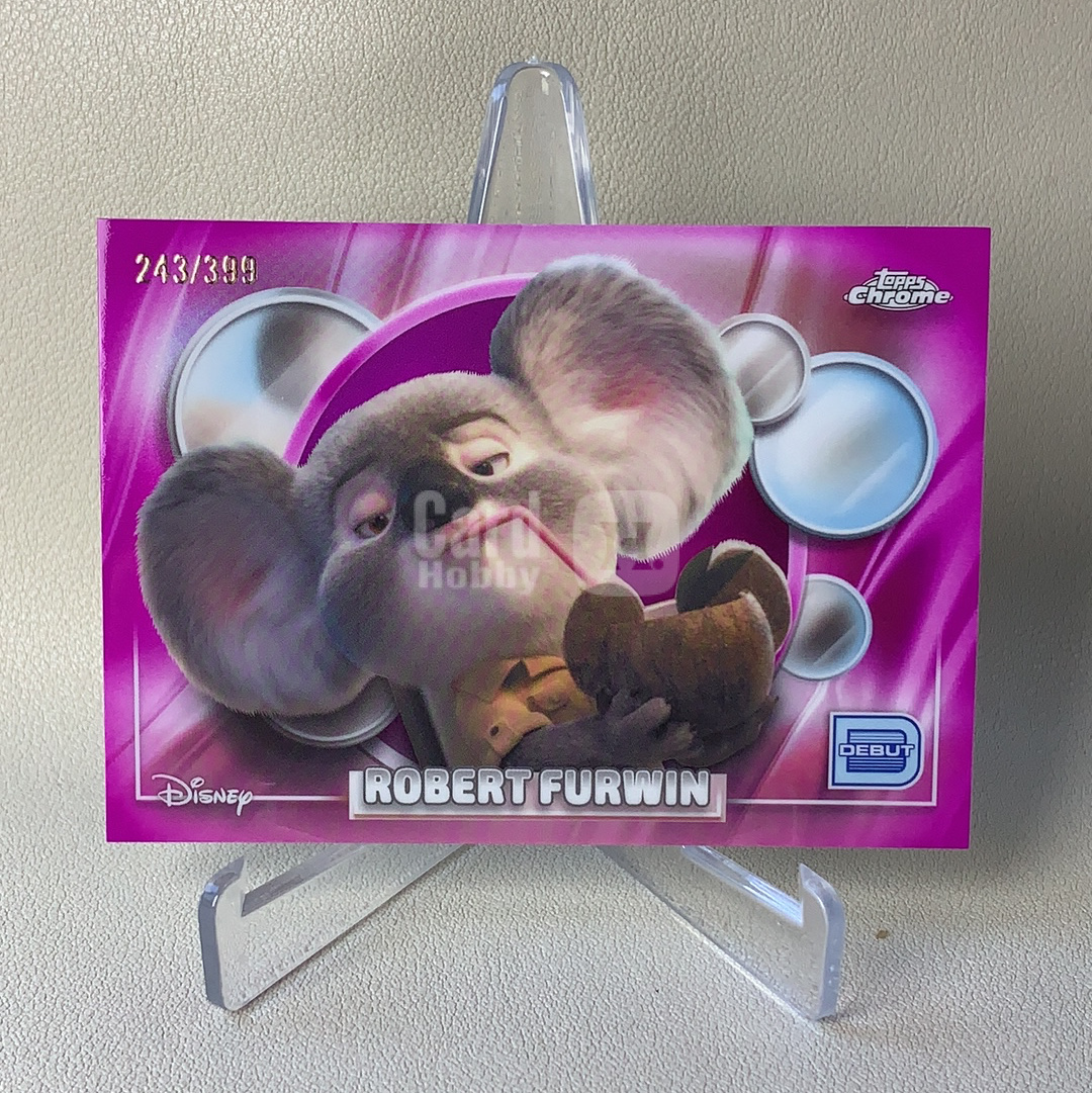 2026 Topps Disney Chrome Hobby 迪士尼 TC Robert Furwin 罗伯特·富文 243/399编 疯狂动物城 粉折 折射 品相如图 凑套必备 Yuc
