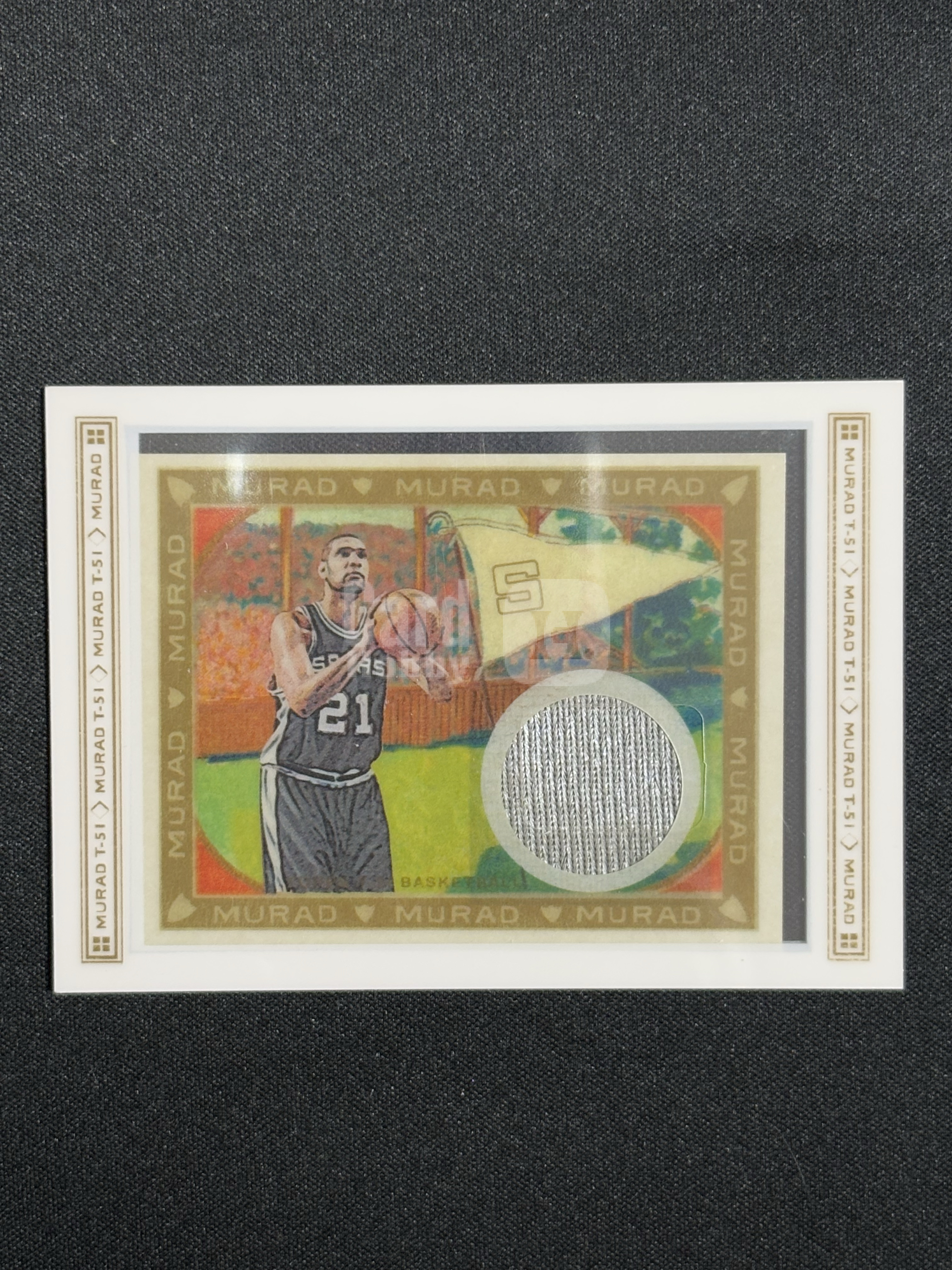 2008-09 Topps T-51 Murad Tim Duncan 马刺 蒂姆 邓肯 石佛 油画 小窗球衣切割 物料 瑕疵如图 - sasha