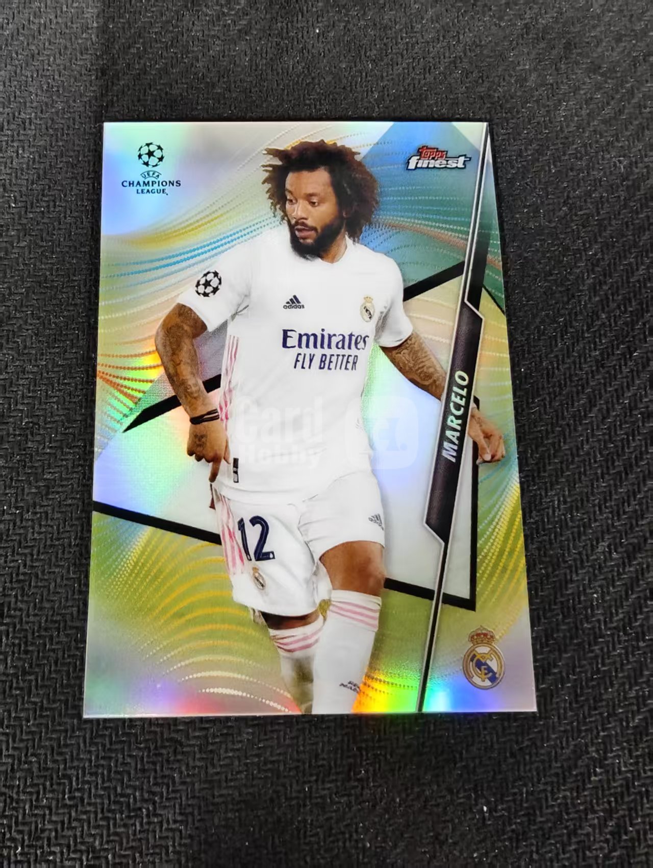 【可合并,不累计】2021 Topps Finest Marcelo 欧冠 马塞洛 皇马 皇家马德里 欧冠 银折 划痕 边角瑕疵 #96