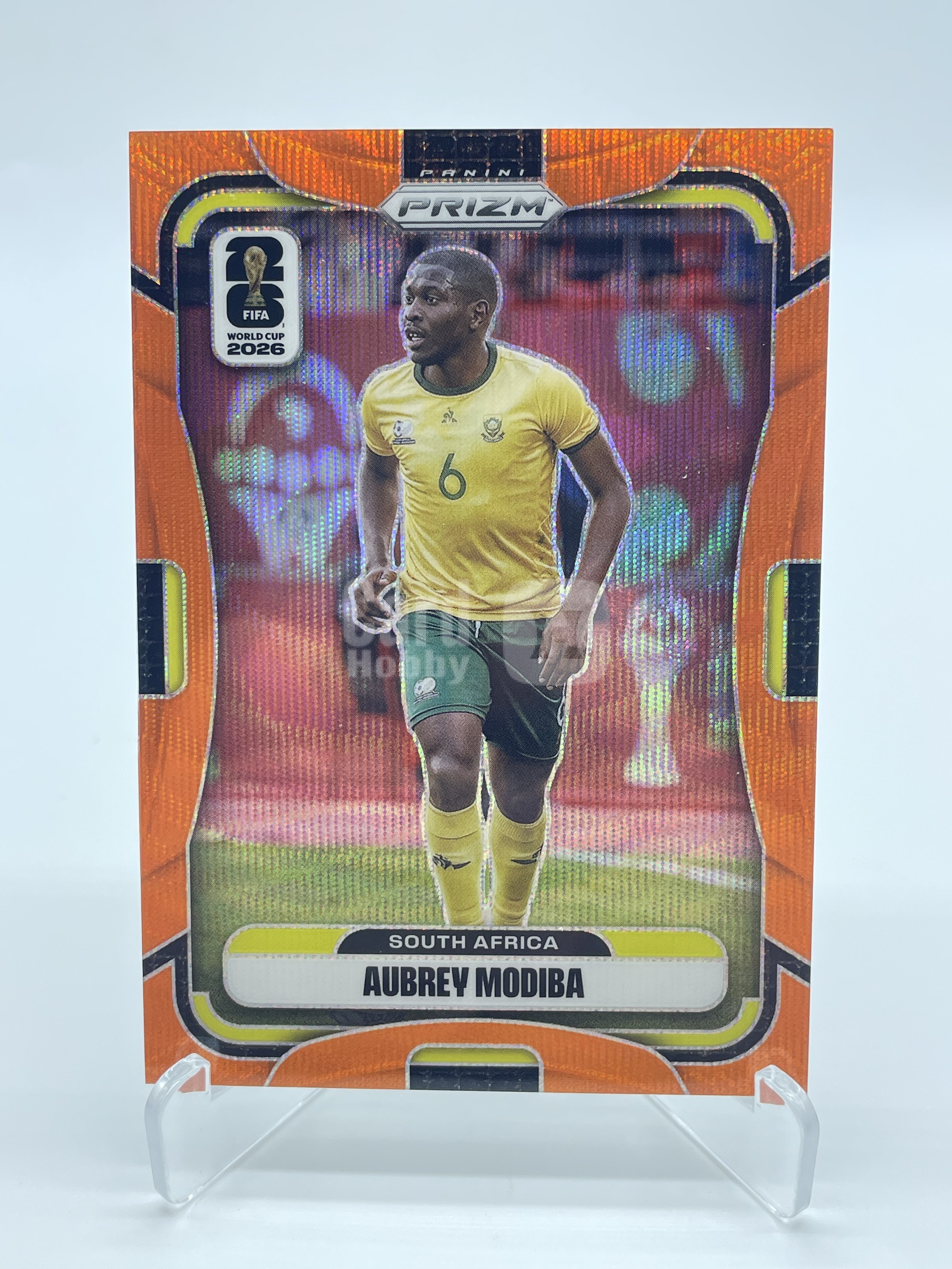 2026 FIFA World Cup Prizm Aubrey Modiba 【Simple】世界杯pz 奥布里 莫迪巴 南非 125编 橙波纹折 橙折 折射 卡品如图 专收必备