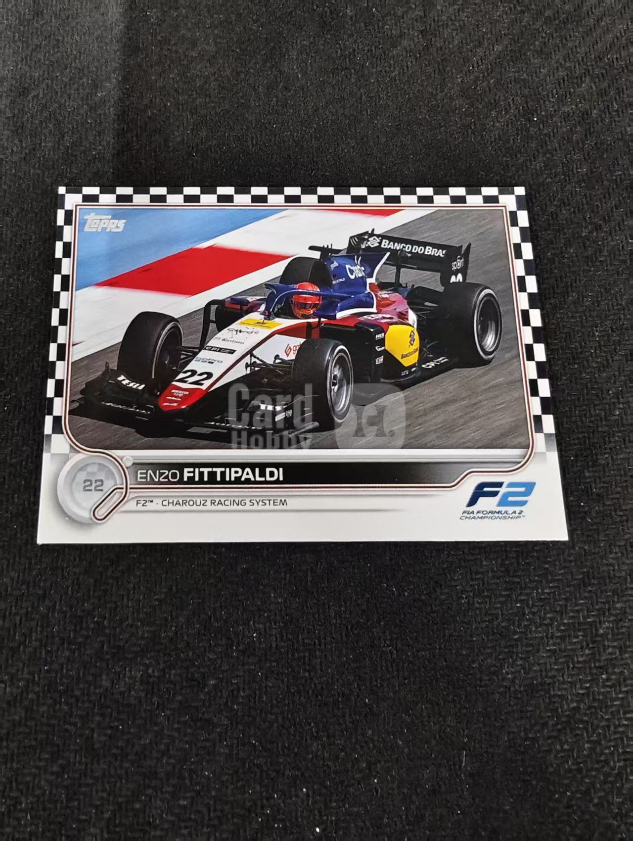 2022 Topps Chrome Enzo Fittipaldi F1 恩佐 菲蒂帕尔迪 F2 黑白棋盘 划痕 边角瑕疵@147