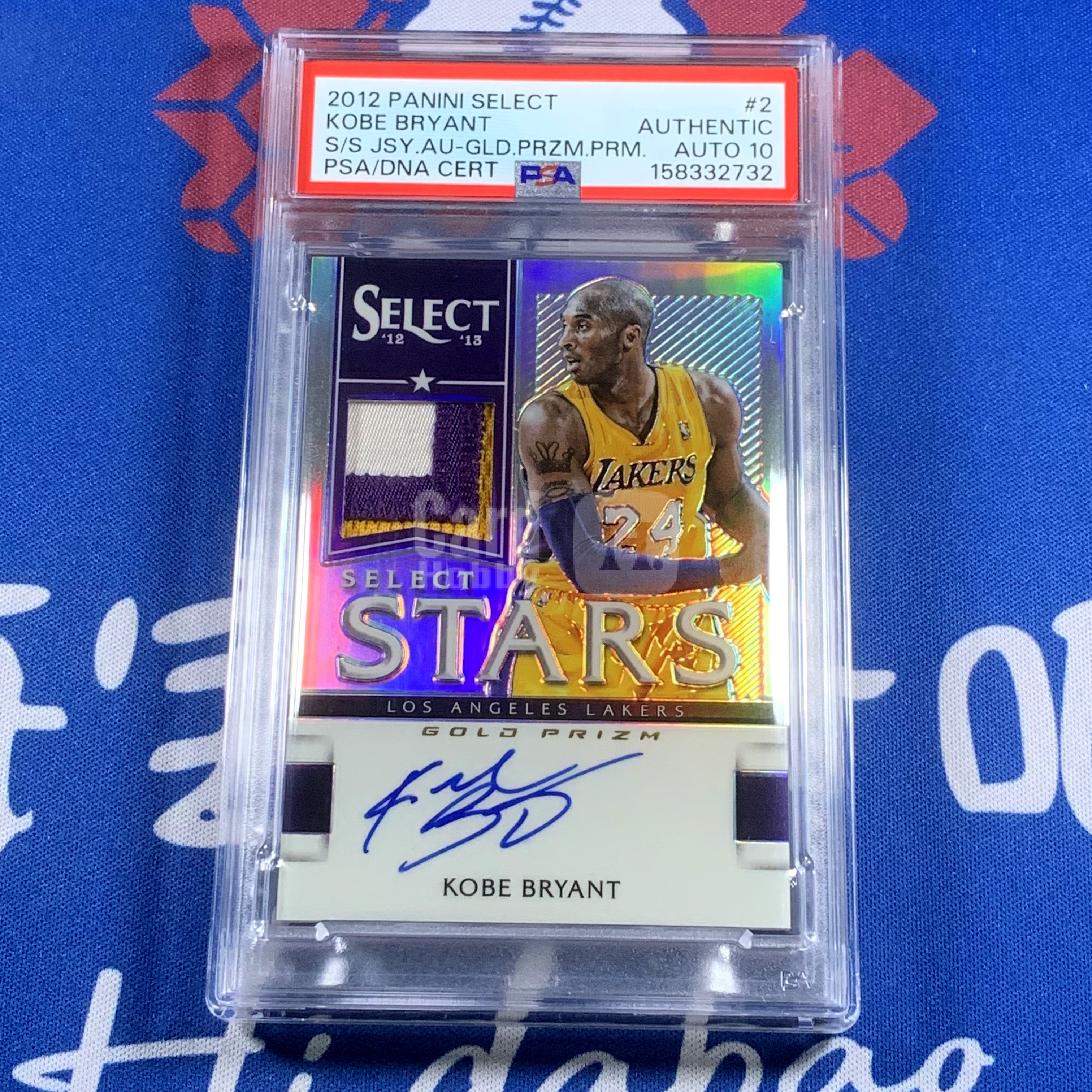 2012-13 Panini Select Kobe Bryant  【海宝】元年 湖人 科比 10编 Gold Prizm 金版 暴力PA签字卡 卡签 签字PSA10分 元年系列 收藏必备【T】